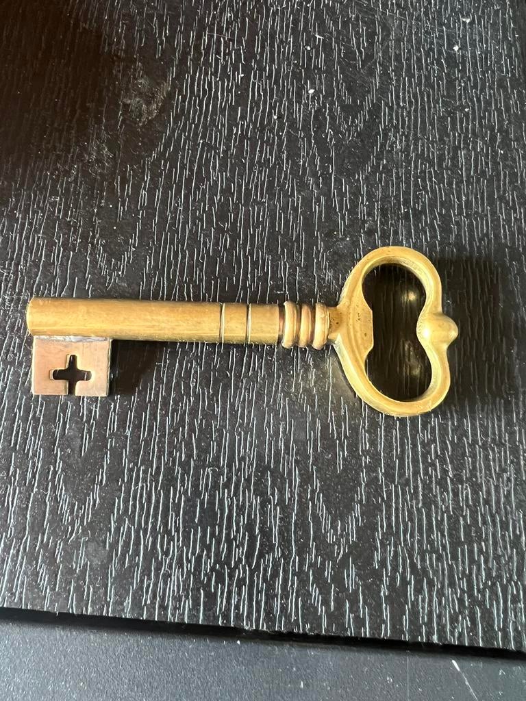 Vintage Messing Sleutel Kurkentrekker en Sleutel Flesopener, Ophalen