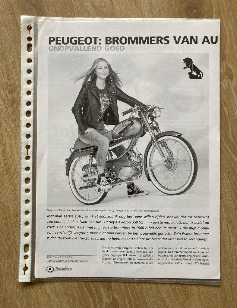 Map met documentatie Peugeot Brommers van  Autoklasse, Fietsen en Brommers, Handleidingen en Instructieboekjes, Verzenden, Zo goed als nieuw