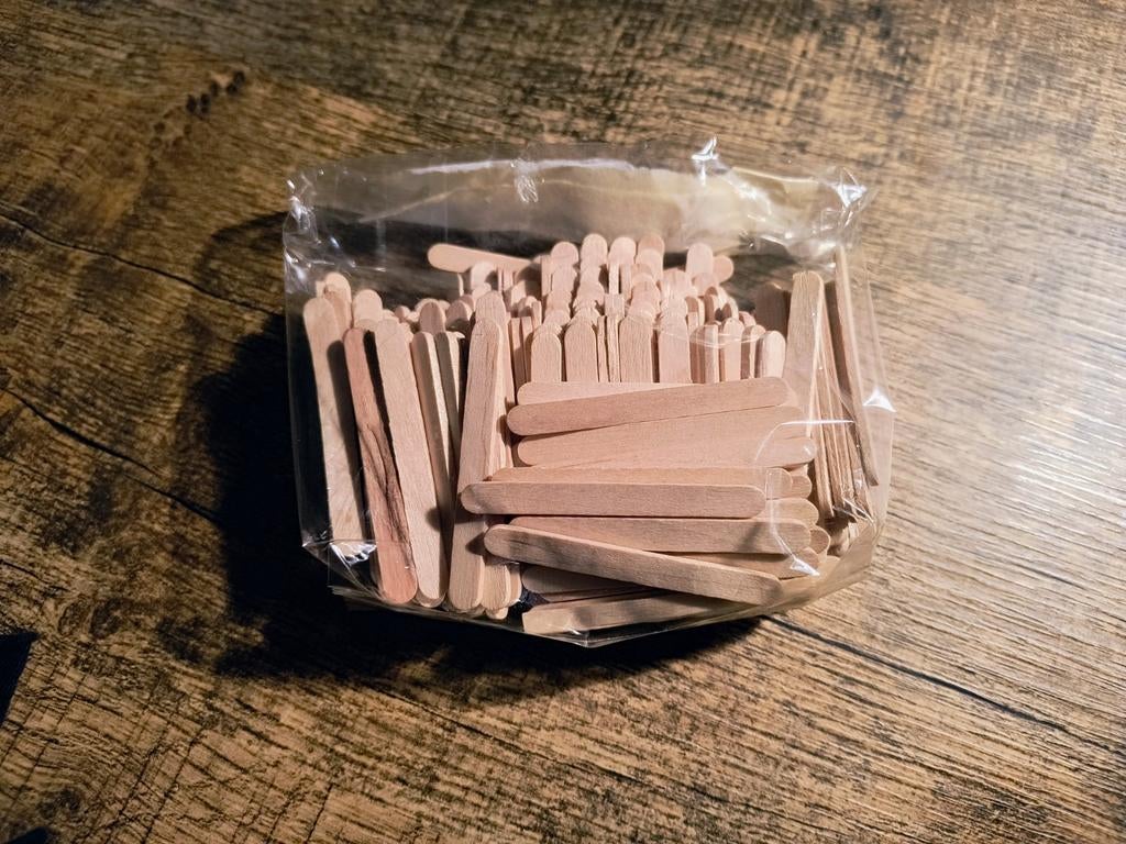 Zakje met Houten IJsstokjes van 5,5 cm, Ophalen of Verzenden, Nieuw