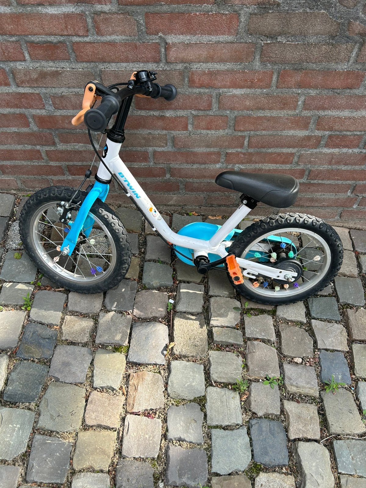 Btwin kinderfiets 14 inch, Ophalen, Zo goed als nieuw, Minder dan 16 inch