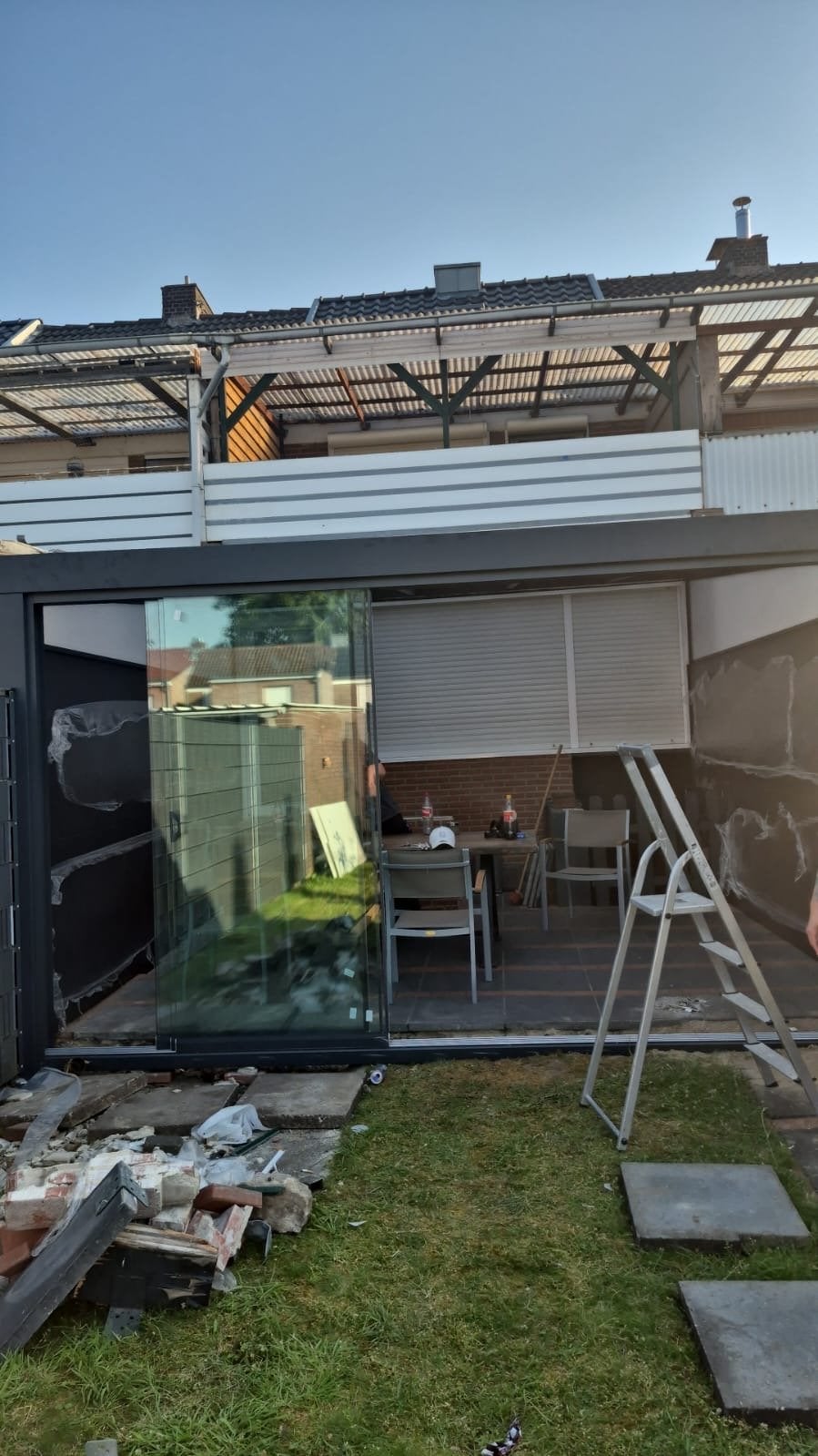 430x500 opaal polycarbonaat serre ( 1 week oud ), Tuin en Terras, Overkappingen, Ophalen, Gebruikt, Serre