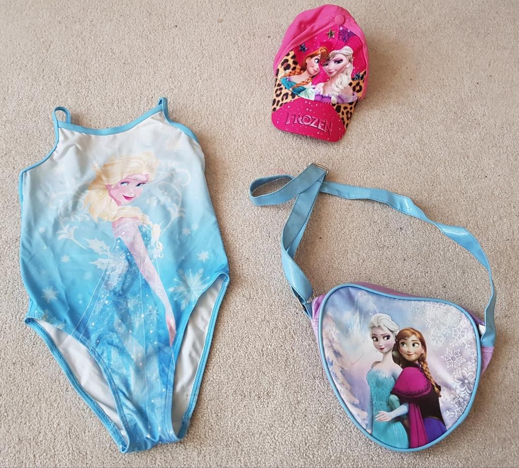 Zomersetje frozen badpak maat 110 - 116 frozen elsa pet kind, Verzenden, Frozen, Meisje, Setje