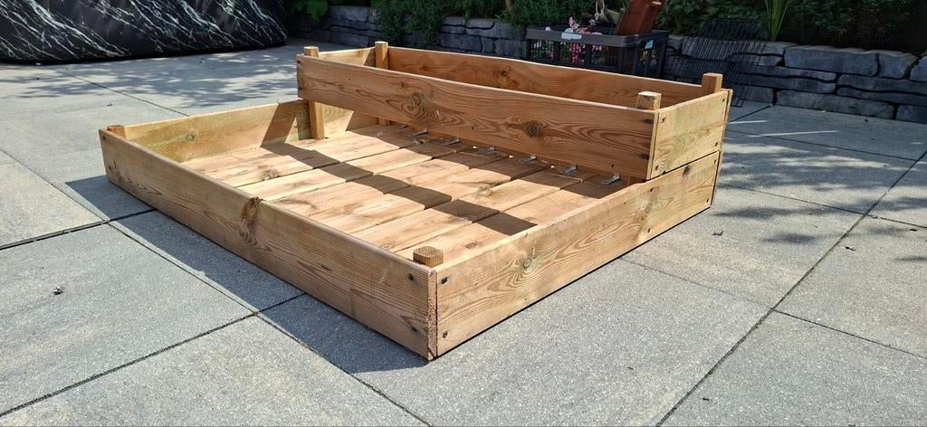 Moestuinbak van geïmpregneerd tuinhout, 120x92 cm, Ophalen, Zo goed als nieuw, Kweekbak