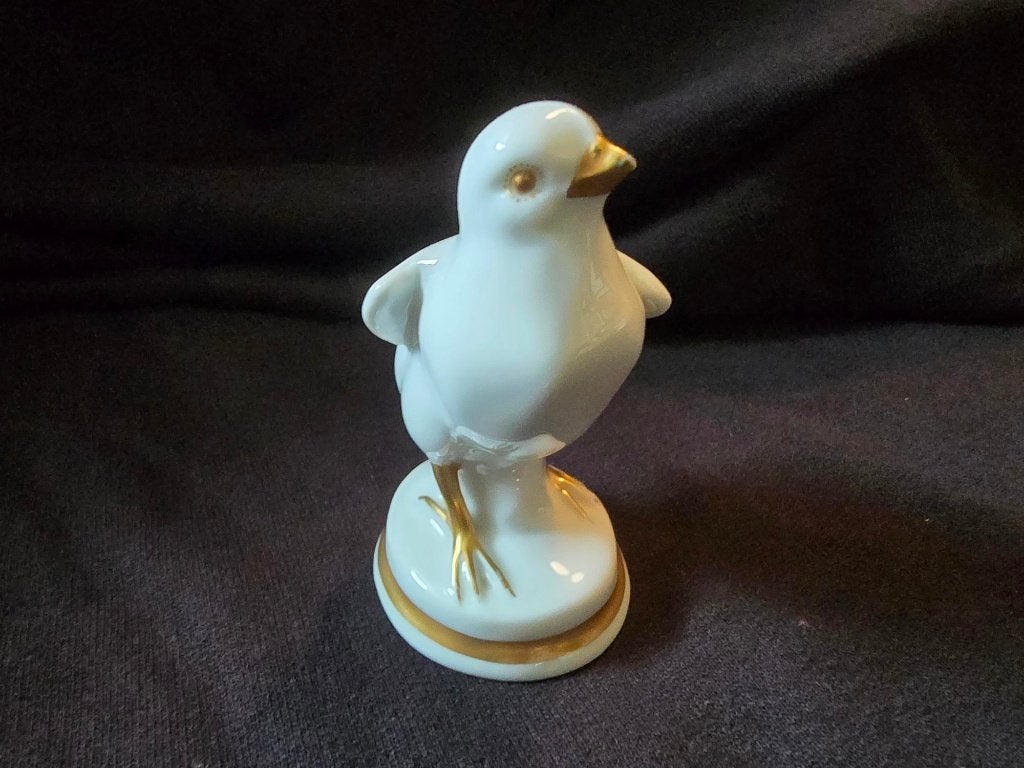 Antiek porseleinen vogeltje - Metzler x Ortloft, Ophalen of Verzenden