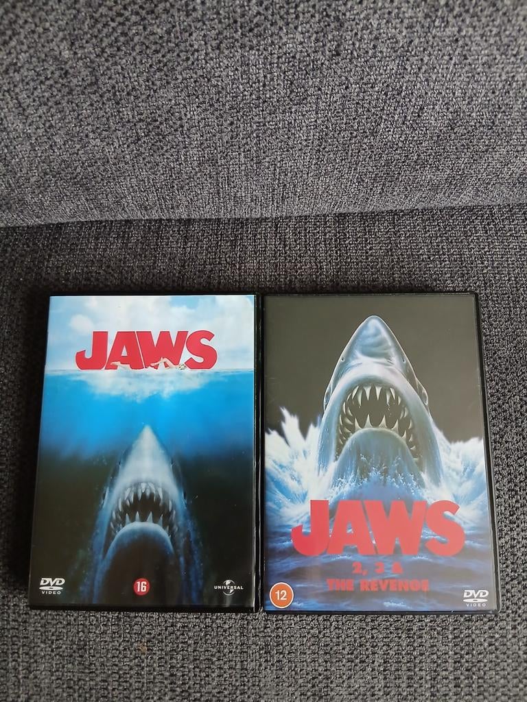 Jaws 1 Jaws 2 Jaws 3 en Jaws 4, Cd's en Dvd's, Ophalen, Vanaf 16 jaar, Zo goed als nieuw, Boxset