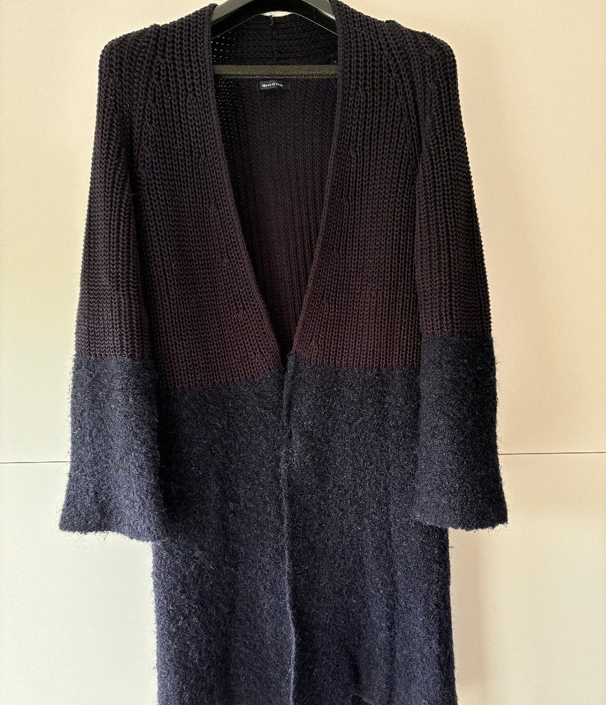 Lang dames vest, Marco Polo, donkerblauw, Ophalen of Verzenden, Zo goed als nieuw, Maat 38/40 (M), Blauw
