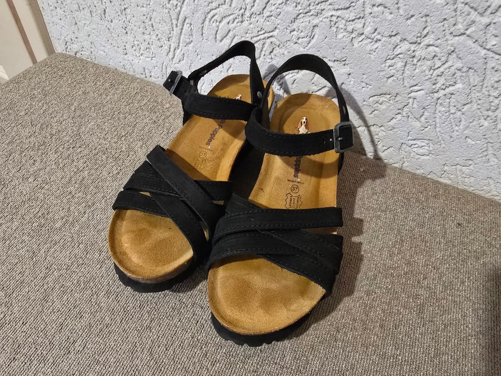 Hush Puppies Bio Sandalen mt. 37 Nieuw, Ophalen, Zwart, Nieuw, Sandalen of Muiltjes