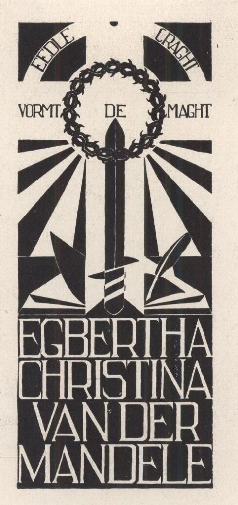0460 Ex Libris Nederland : Jeanne Bieruma Oosting, 1923, Verzenden, Ex libris