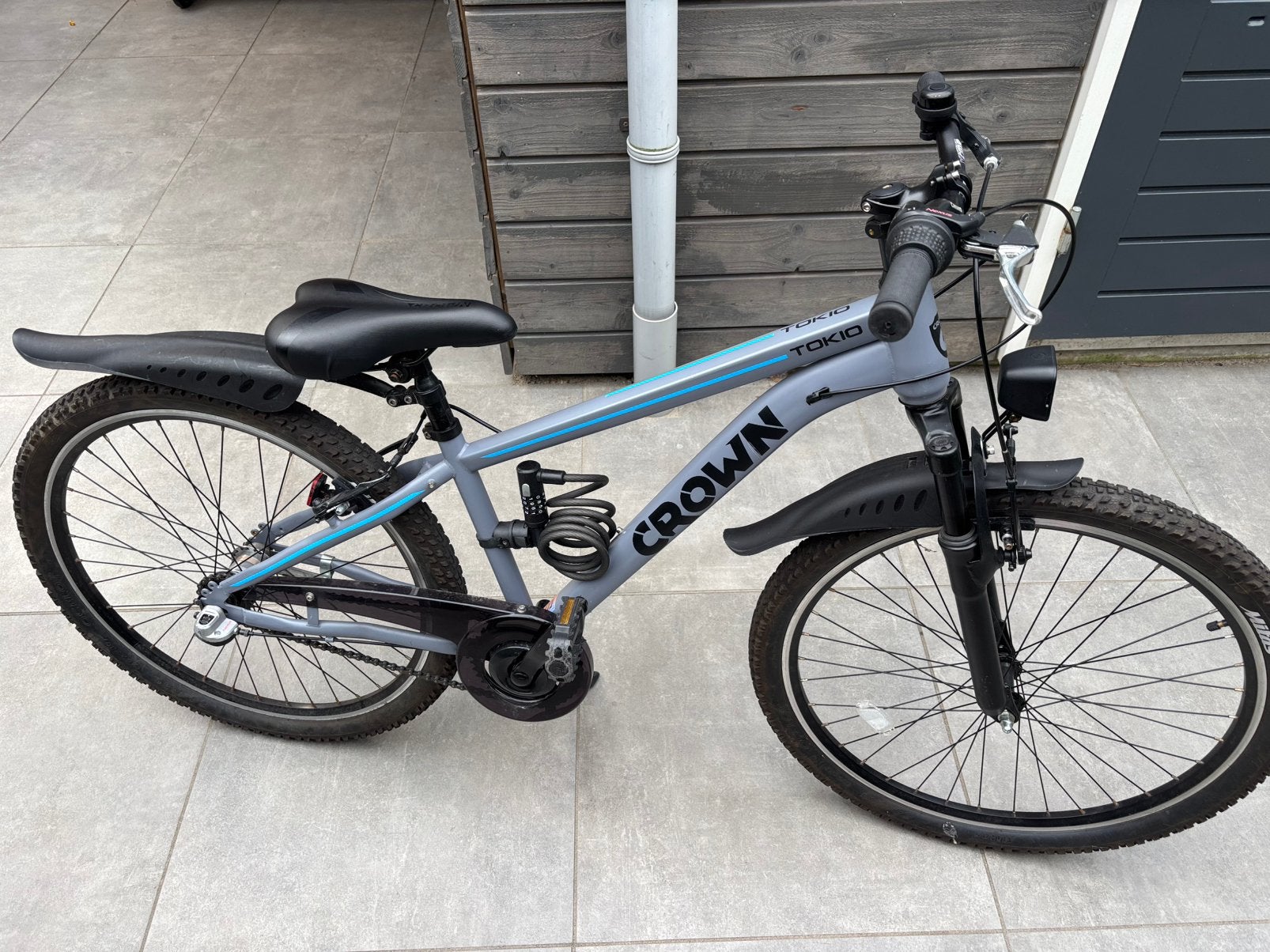 Crown Tokyo jongensfiets - 26” wielmaat (blauw/grijs), Gebruikt, Velgrem, Versnellingen, Ophalen