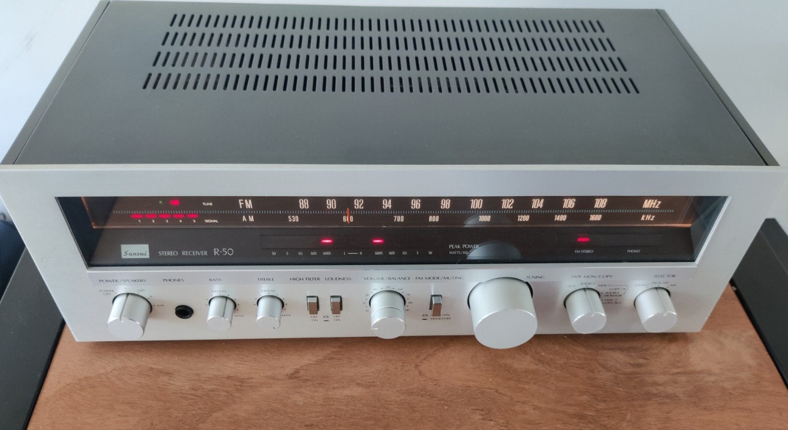 Sansui R-50 Stereo Receiver, Overige merken, Gebruikt, Ophalen of Verzenden, Minder dan 60 watt