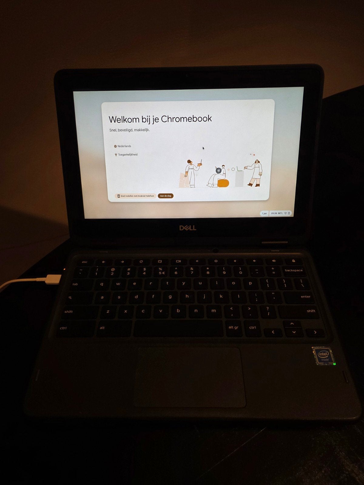 Dell Chromebook 3100 2-in-1, Computers en Software, Ophalen, 4 GB of minder, Qwerty, Touchscreen