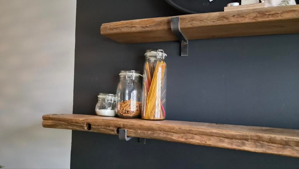 Robuuste houten wandplanken, Ophalen, Zo goed als nieuw