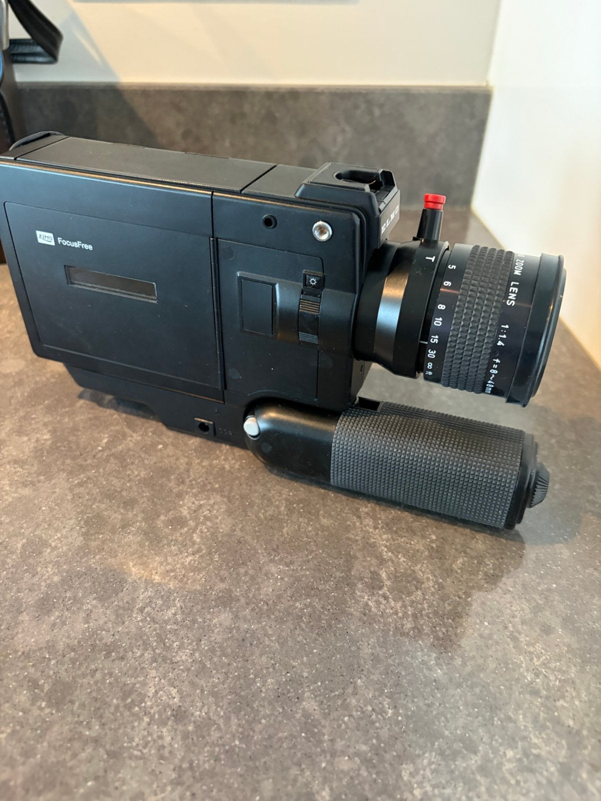 Complete Elmo 8mm filmset: camera, projector, scherm, lamp, Ophalen, Gebruikt, Camera, Overige merken