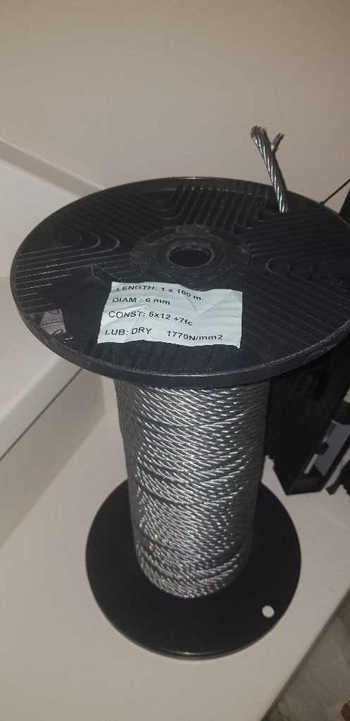50 meter staaldraad 6mm, Ophalen, Nieuw, 250 mm of meer, Overige typen