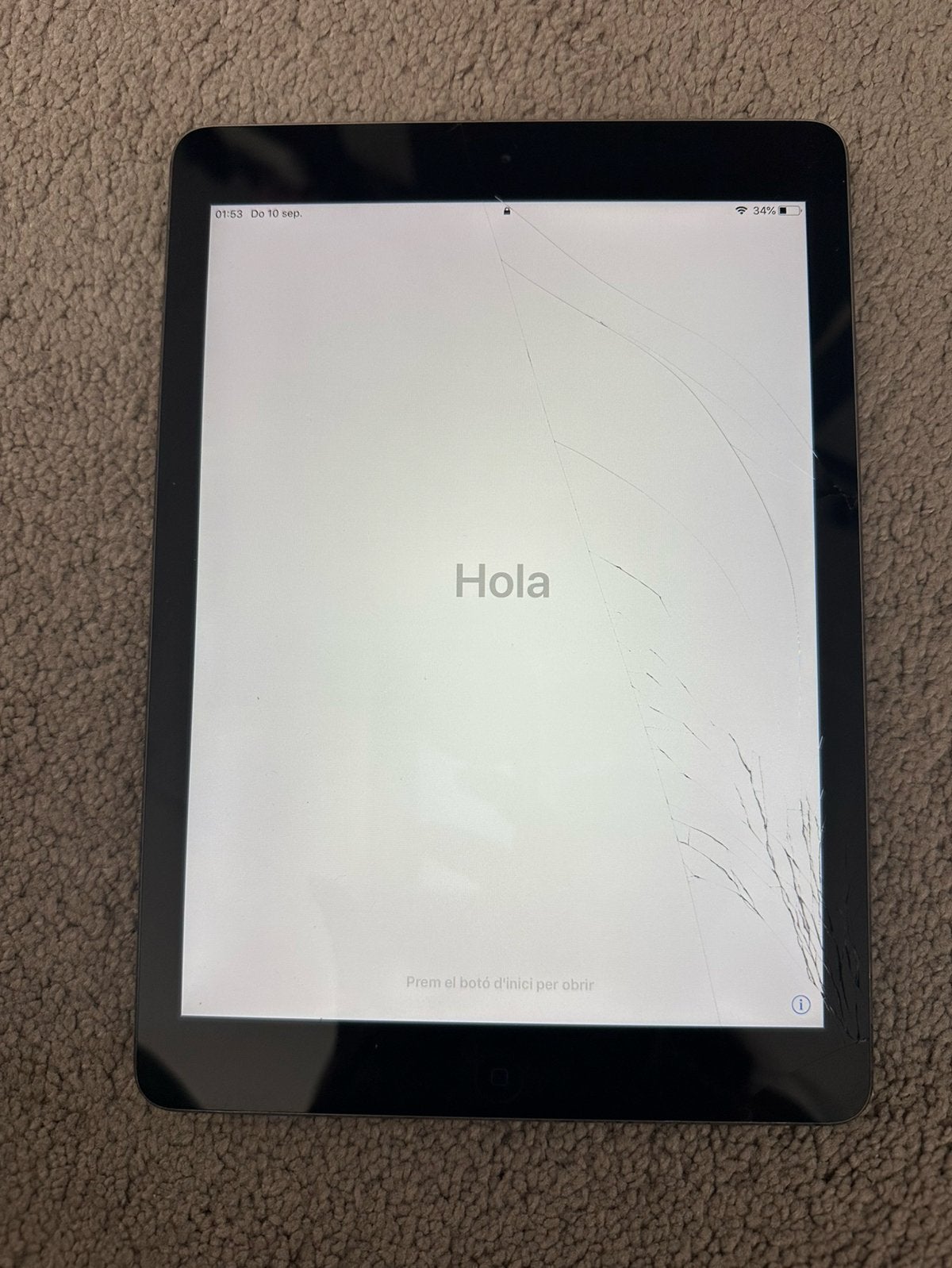 Apple ipad air 2013 1e generatie, 10 inch, Gebruikt, Zwart, Apple iPad Air