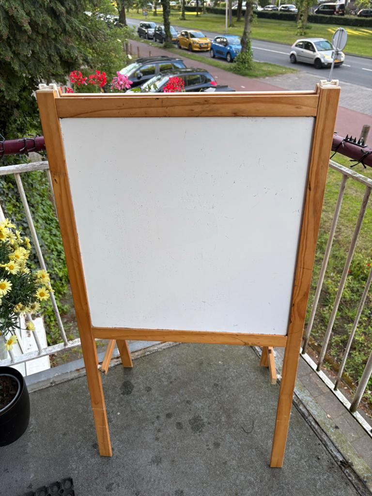 Schoolbord met 2 kanten! Krijt en whiteboard, Ophalen, Gebruikt, Krijtbord