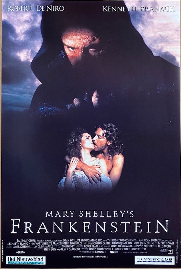 Mary Shelley's Frankenstein (1994) - Originele filmposter, Verzamelen, Ophalen of Verzenden, Zo goed als nieuw, A1 t/m A3, Film en Tv