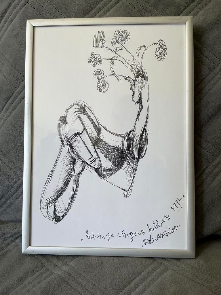 Pentekening Rob van Trier ,Rob v trier tilburg, Ophalen