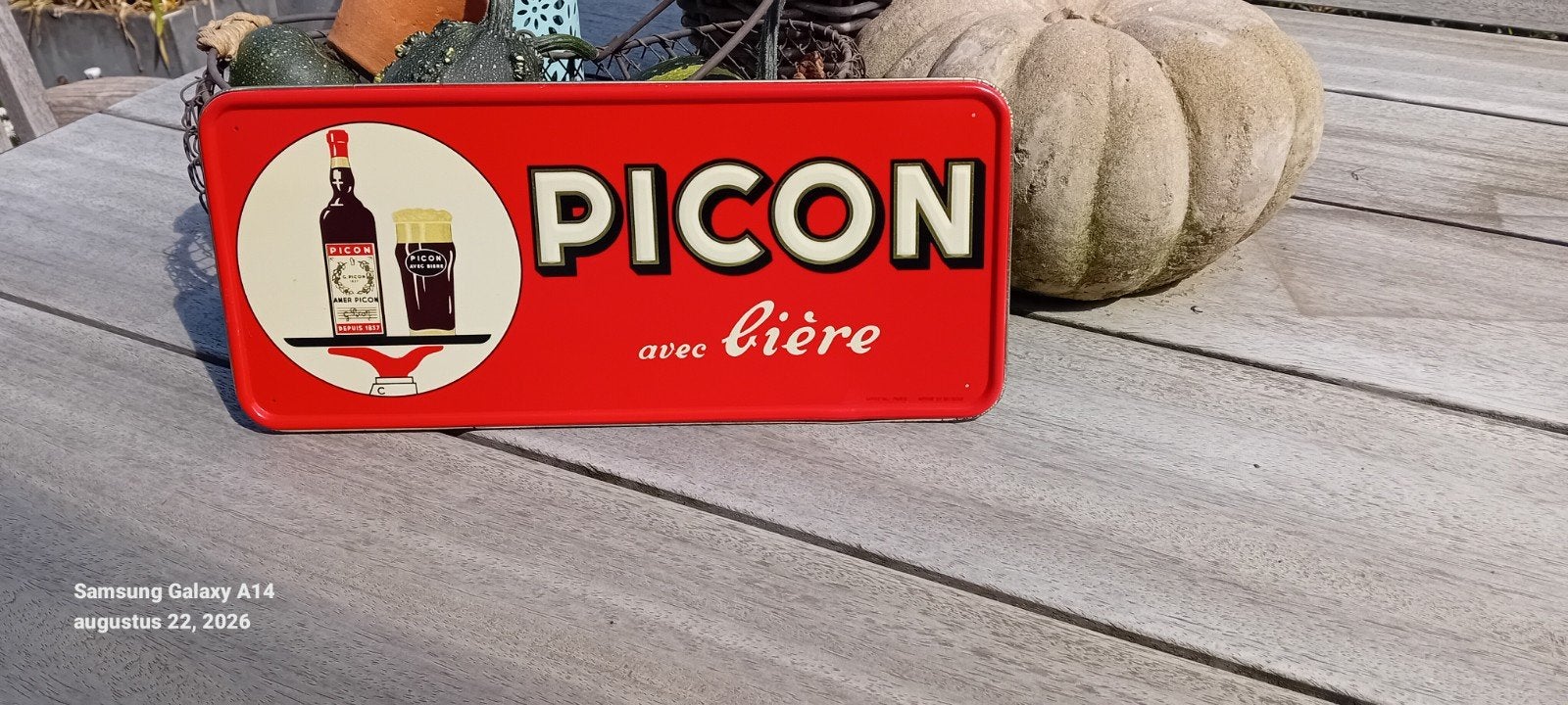 Vintage Picon met Bière Reclamebord, Ophalen of Verzenden
