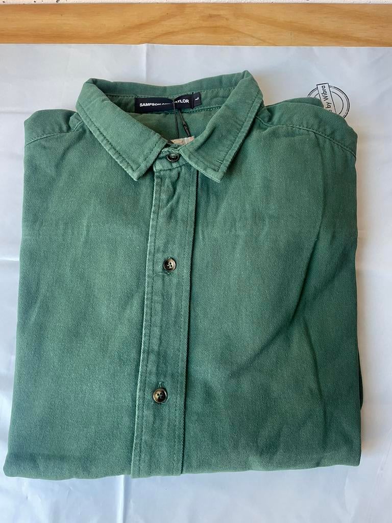 overhemd Sampson & Taylor, Ophalen of Verzenden, Nieuw, Groen, Halswijdte 41/42 (L)