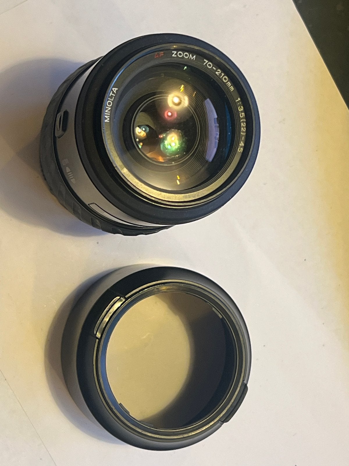 Minolta AF Zoom 70-210mm f/3.5 (Beercan) lens, Ophalen, Gebruikt, Autofocus, Telelens