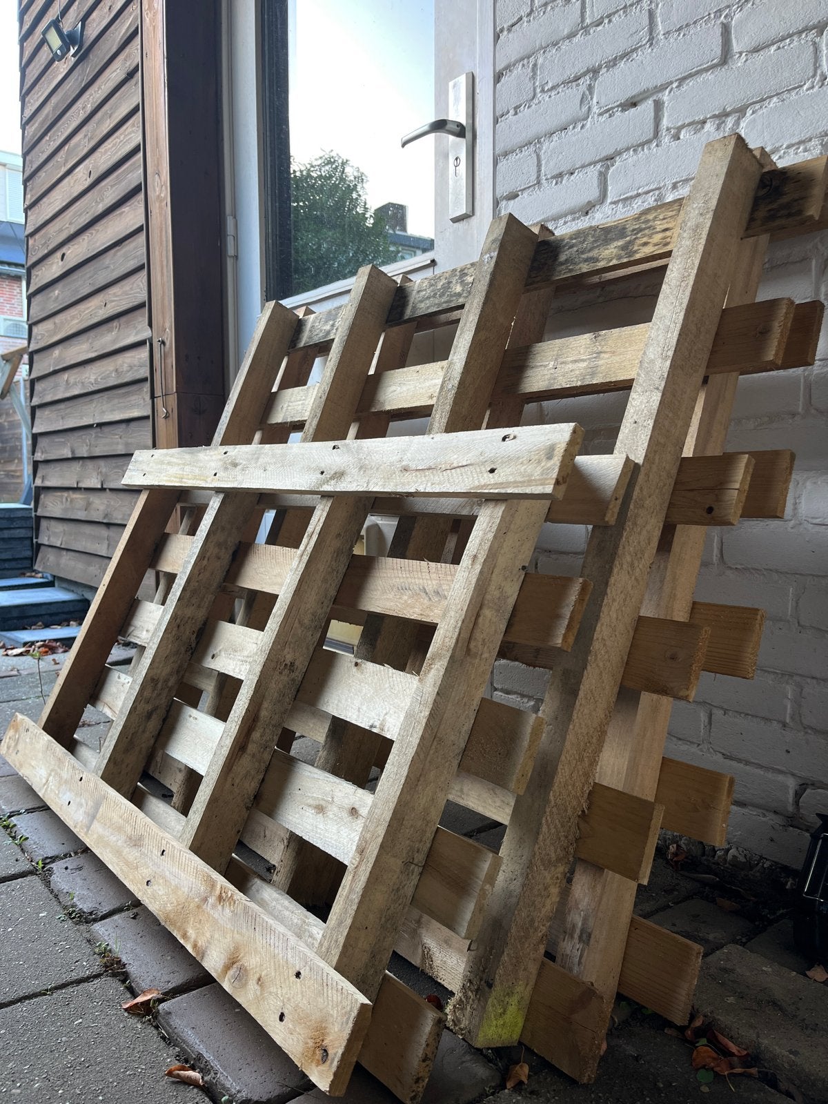 3 gebruikte pallets: 2x (120x90cm) en 1x (120x60cm), Ophalen, Gebruikt, Minder dan 200 cm, Pallet