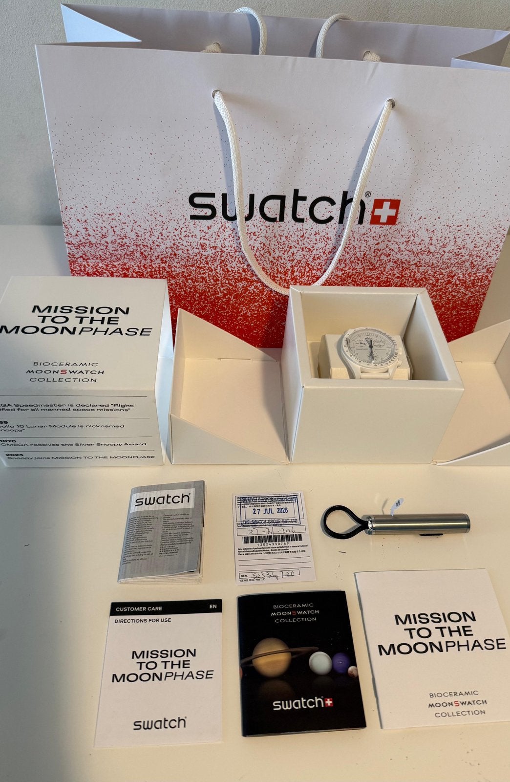 Nieuw OMEGA X Swatch - MISSION TO THE MOONPHASE, Ophalen, Kunststof, Polshorloge, Swatch