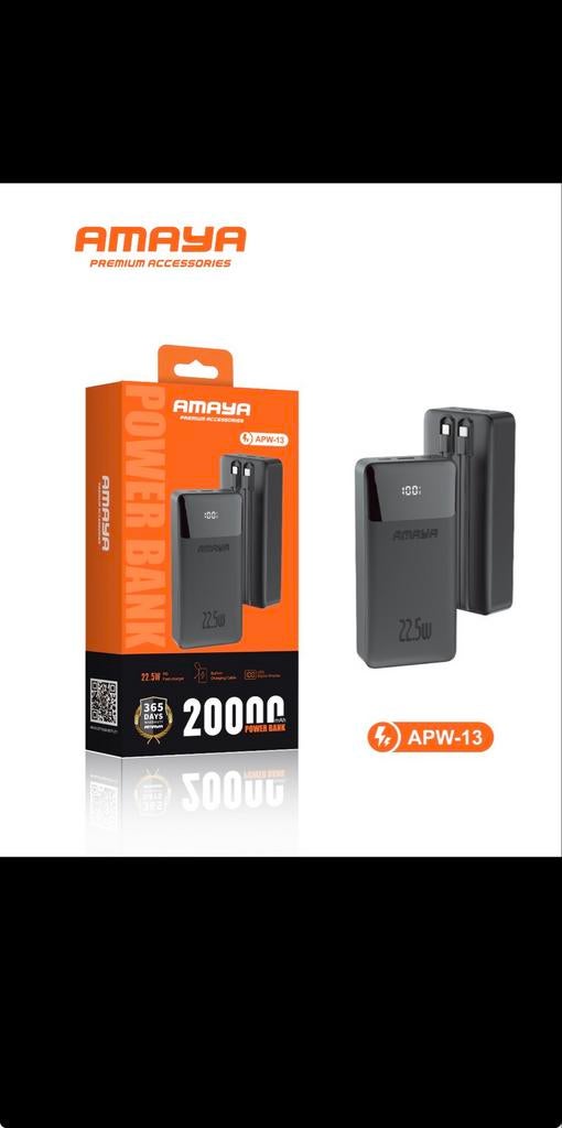 AMAYA APW-13 Powerbank 20000mAh 22.5W met LED Display, Verzenden, Nieuw