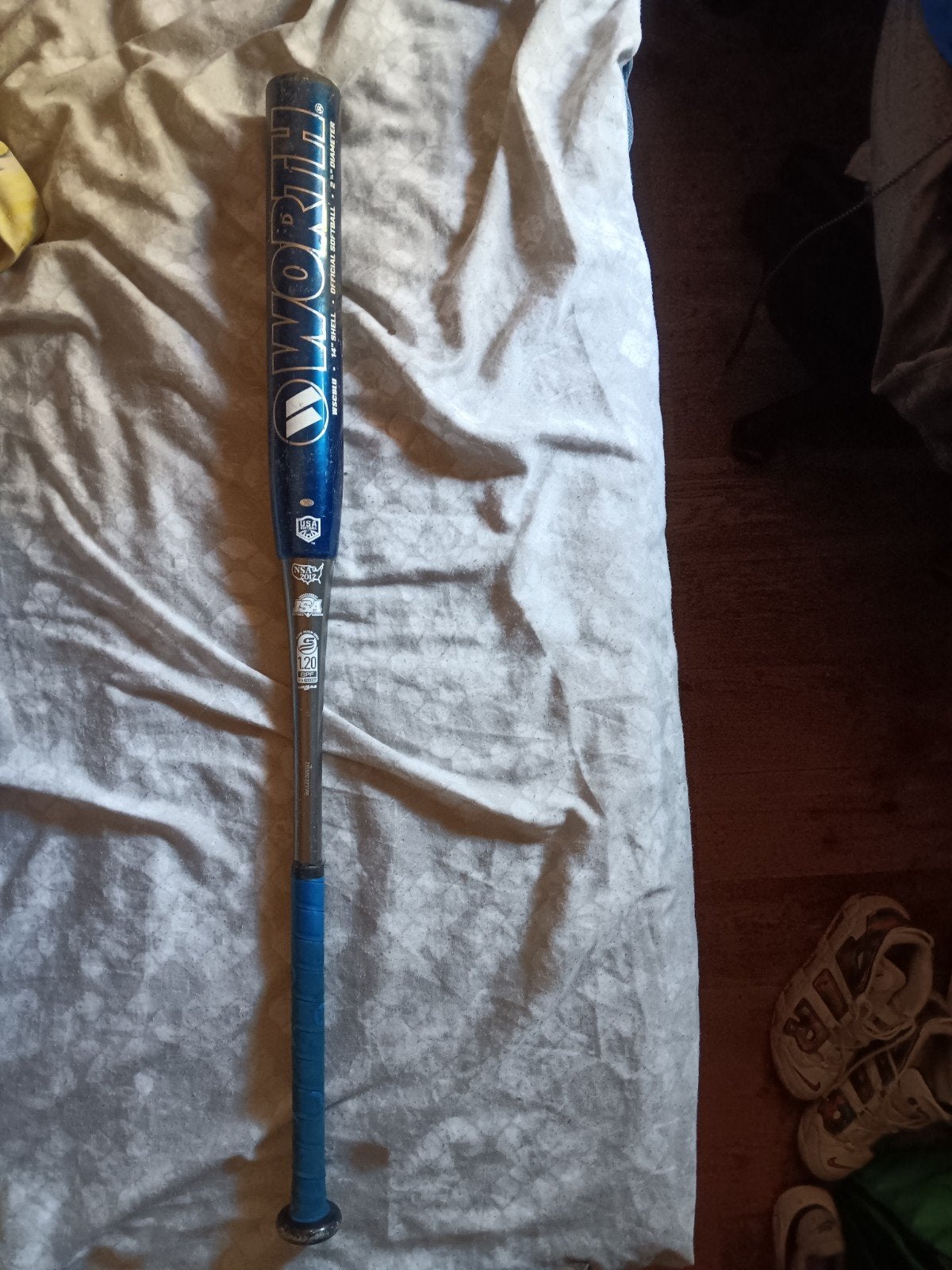 Worth WSCBLU 14" Shell Official Softball Bat, Ophalen of Verzenden