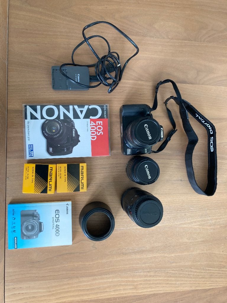 Canon Spiegelreflex camera met lenzen, Geheugenkaart, Ingebouwde flitser, Gebruikt, Spiegelreflex