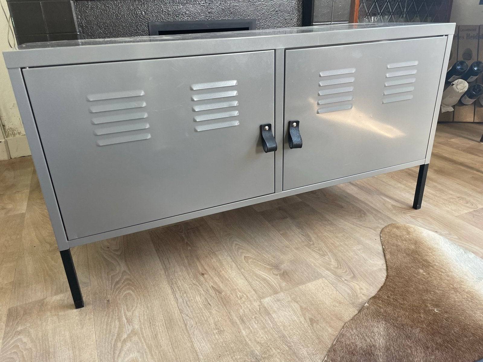 IKEA PS Kast - Grijze TV-kast, Ophalen, Gebruikt, 100 tot 150 cm, Minder dan 100 cm