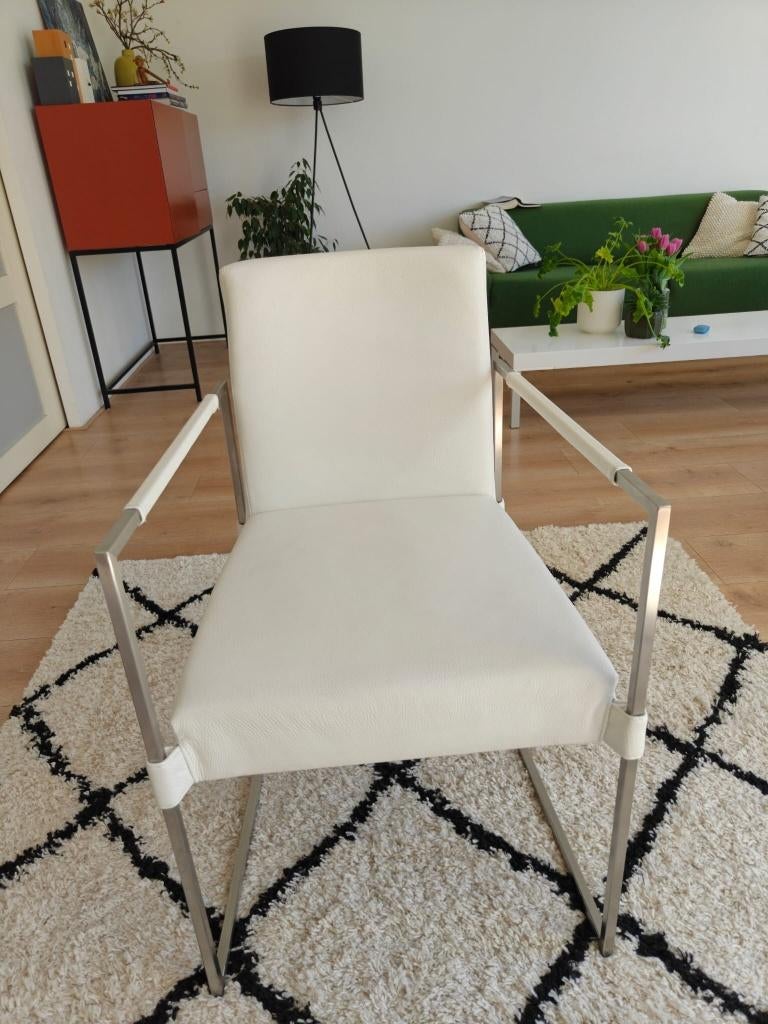 Eetkamerstoelen Bert Plantagie, Ophalen, Wit, Zo goed als nieuw, Vier