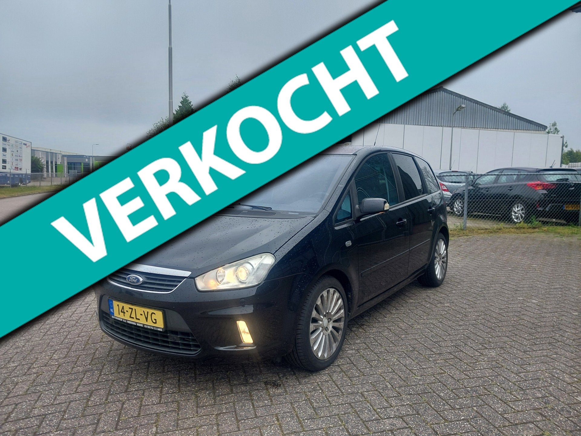 Ford C-Max 2.0-16V Titanium ! LEES TEXT !, Gebruikt, Zwart, Leder en Stof, Zwart