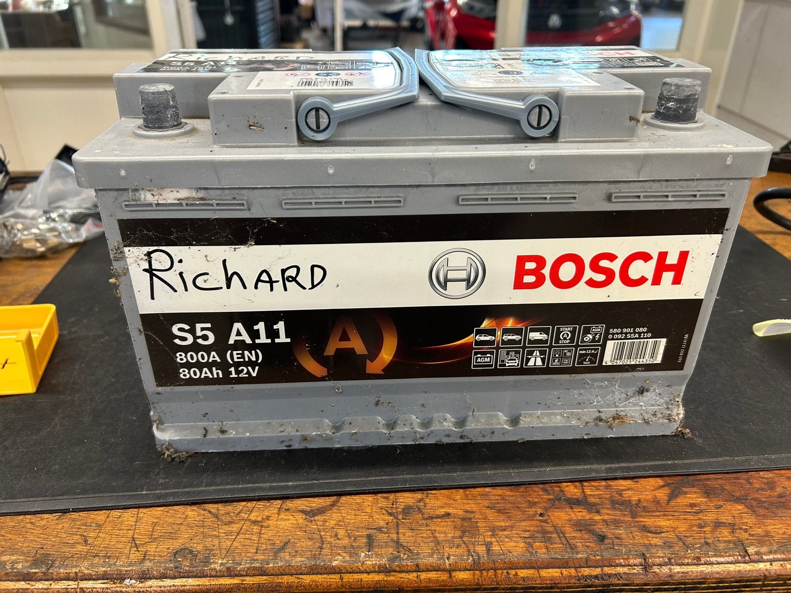 Bosch accu AGM, Ophalen, Gebruikt, BMW