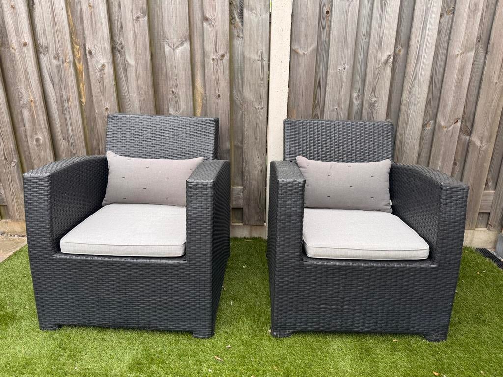 Loungestoelen, Tuin en Terras, Ophalen, Zo goed als nieuw, 2 zitplaatsen