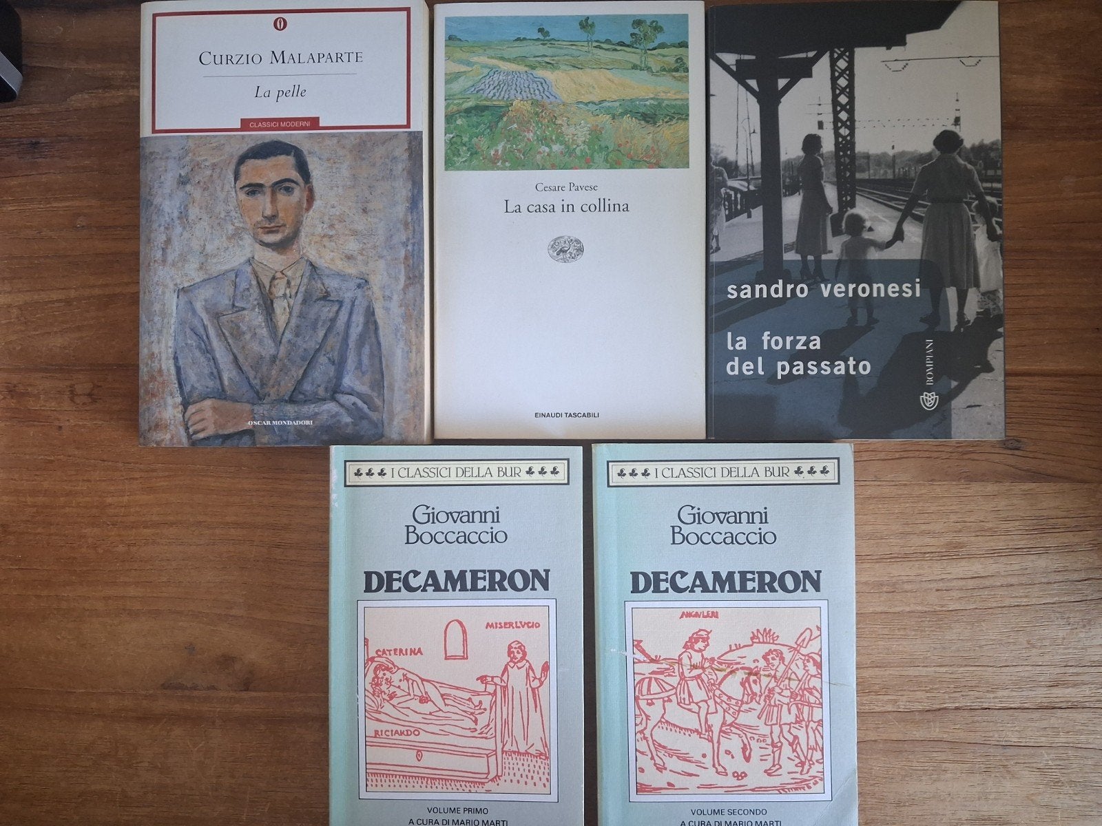 Italiaanstalige romans Boccaccio /Malaparte/Pavese/Veronesi, Ophalen of Verzenden, Gelezen