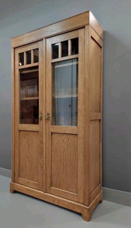 antieke kast boekenkast art deco vitrinekast, Ophalen