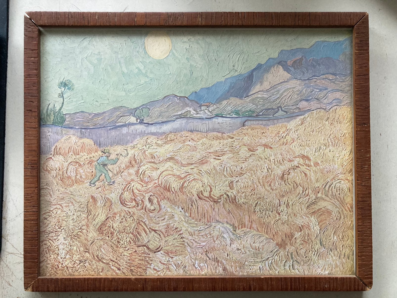 Van Gogh de oogst reproduktie kunst wageningen zijlstra, Antiek en Kunst, Ophalen of Verzenden
