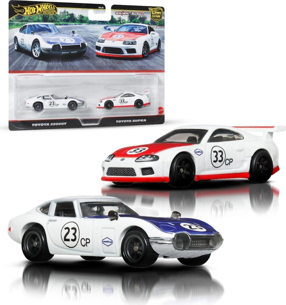 Toyota 2000GT #23 & Toyota Supra #33 2-Pack Set 1-64 Hotwhee, Hobby en Vrije tijd, Tschuiten@hotmail.com, Duitsland, Auto, Hotwheels Premium
