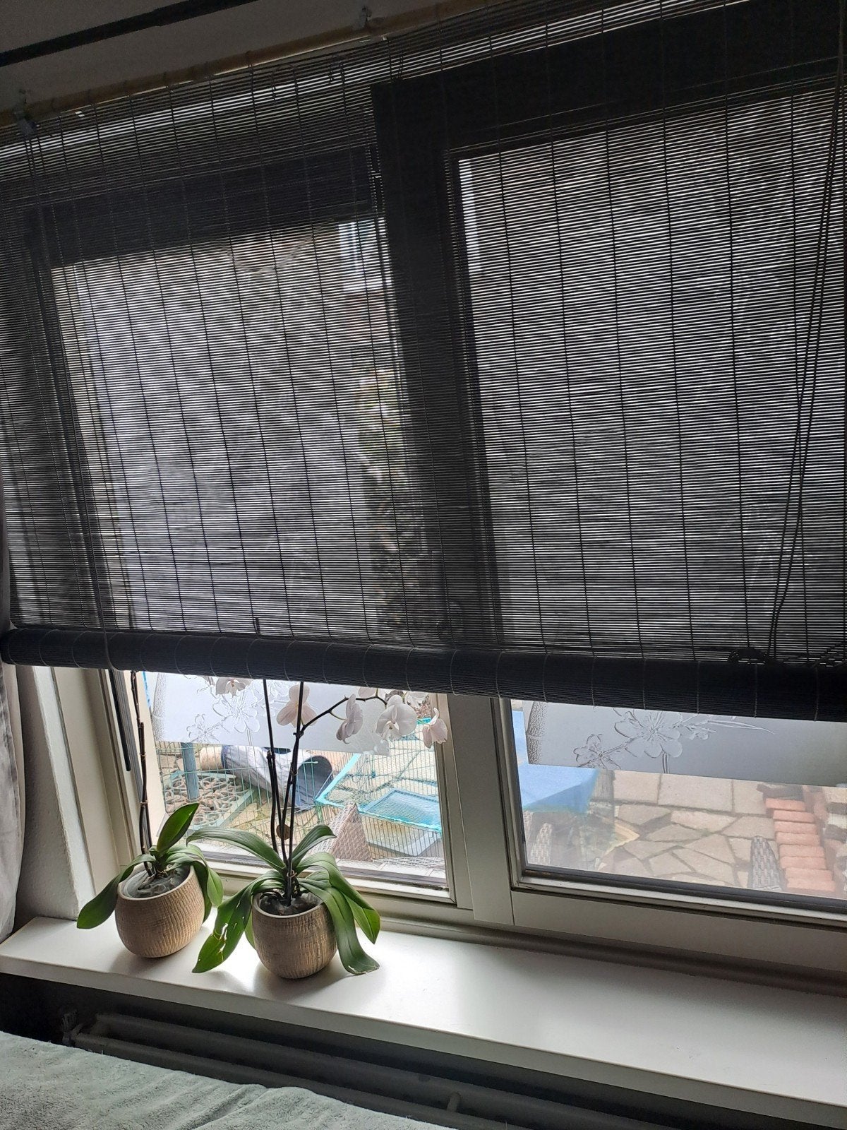 nieuwe bamboe rolgordijn grijs 2 voor € 50, Huis en Inrichting, Rolgordijn, Nieuw, Ophalen of Verzenden, Rolgordijn