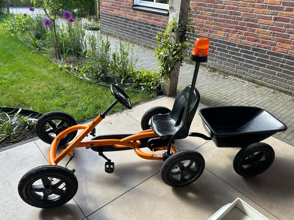 Berg buddy skelter met kar en zwaailicht, Ophalen, Gebruikt, Berg, Met kar of aanhanger