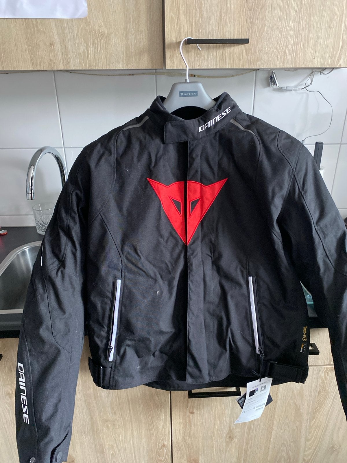 Dainese Laguna Seca 3 D-Dry Motorjas Zwart/Rood, Motoren, Kleding | Motorkleding, Ophalen of Verzenden, Nieuw met kaartje, Dames