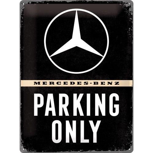 Mercedes Benz Parking Only relief reclamebord van metaal, Ophalen of Verzenden, Nieuw, Auto's