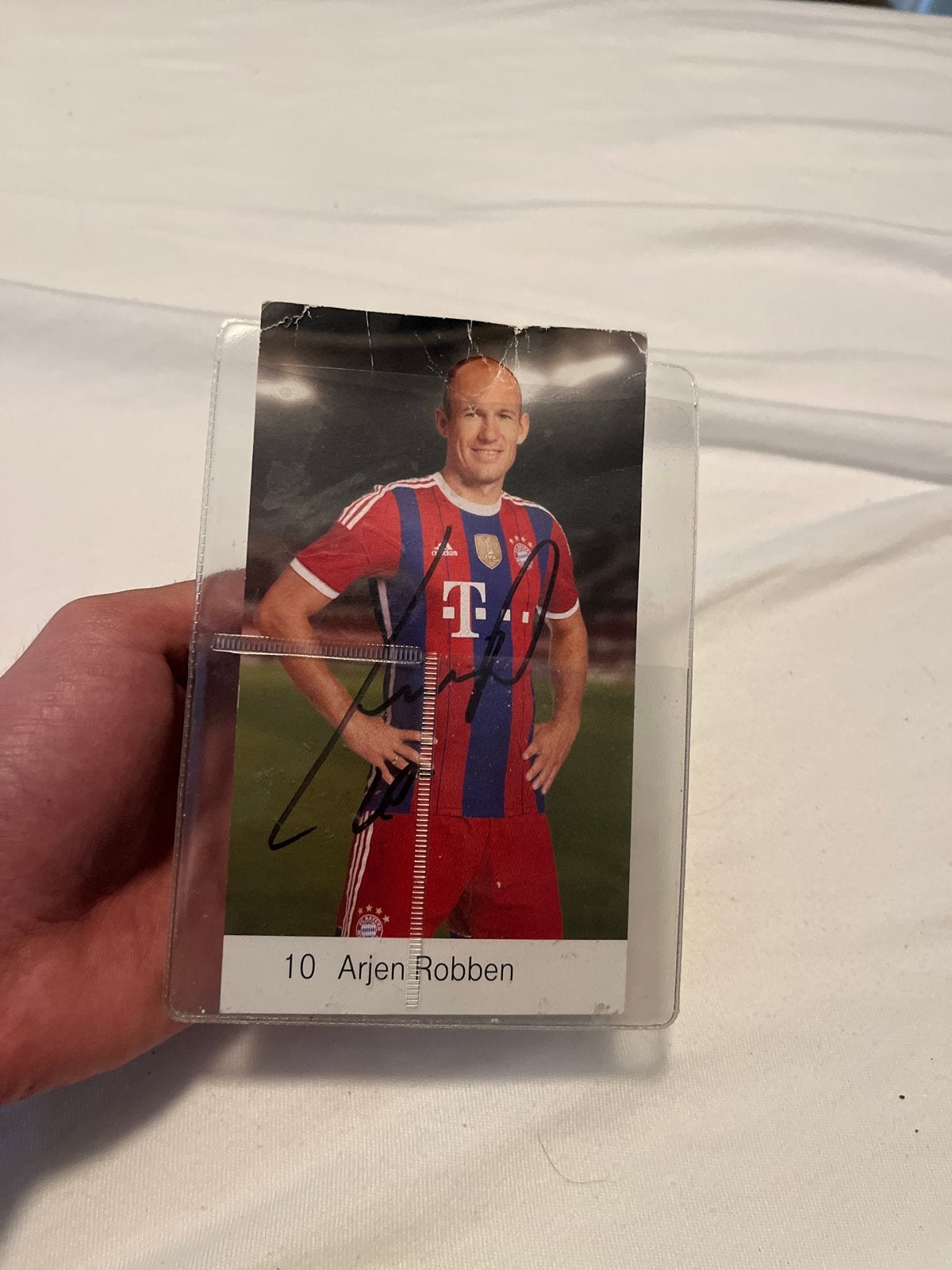 Arjen Robben gesigneerde spelerskaart, Ophalen, Zo goed als nieuw, Buitenlandse clubs, Spelerskaart