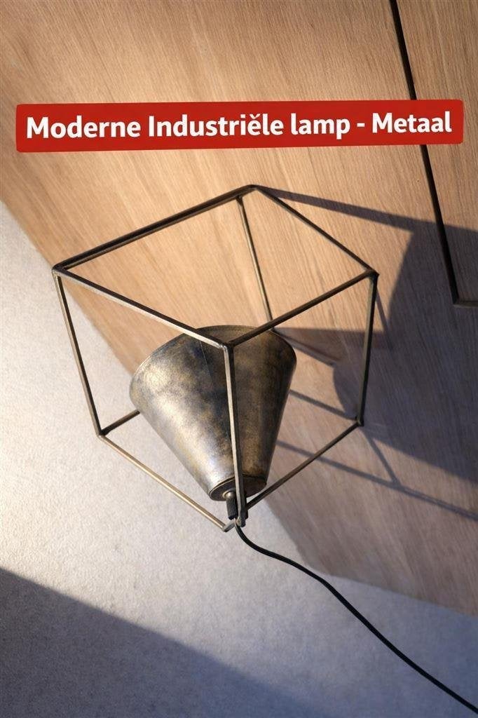 Moderne Industriële lamp – Metaal !, Huis en Inrichting, Lampen | Tafellampen, Nieuw, Metaal, E27 (groot), Overige kleuren, Sfeerlamp