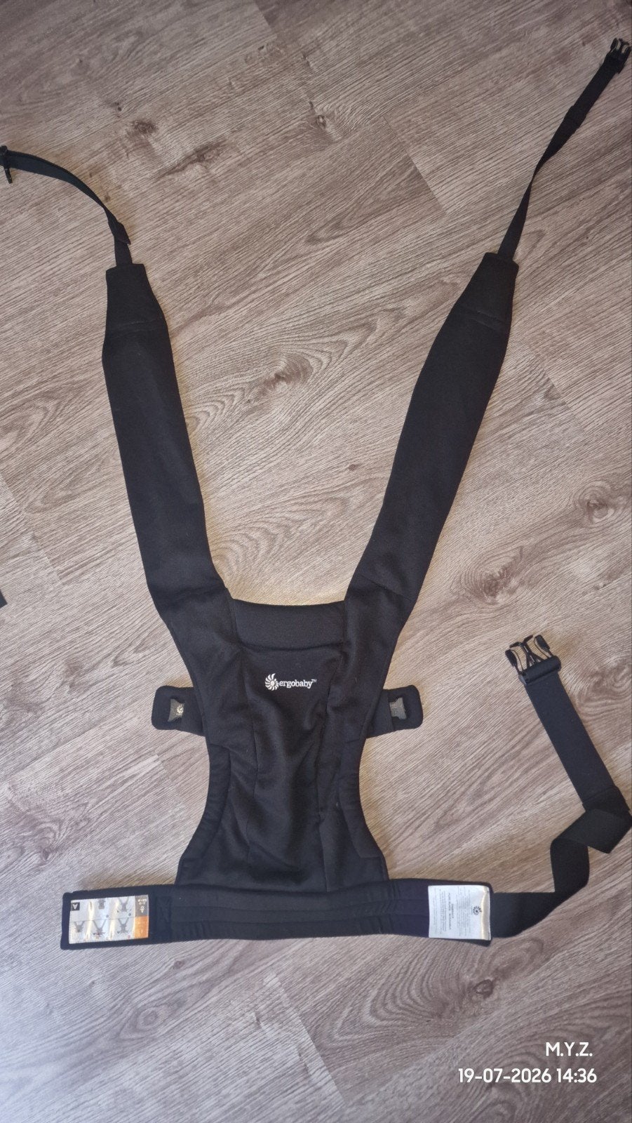 Ergobaby Embrace Pure Black Draagzak - Zo goed als nieuw, Overige merken, Buik of Rug, Ophalen of Verzenden, Zo goed als nieuw