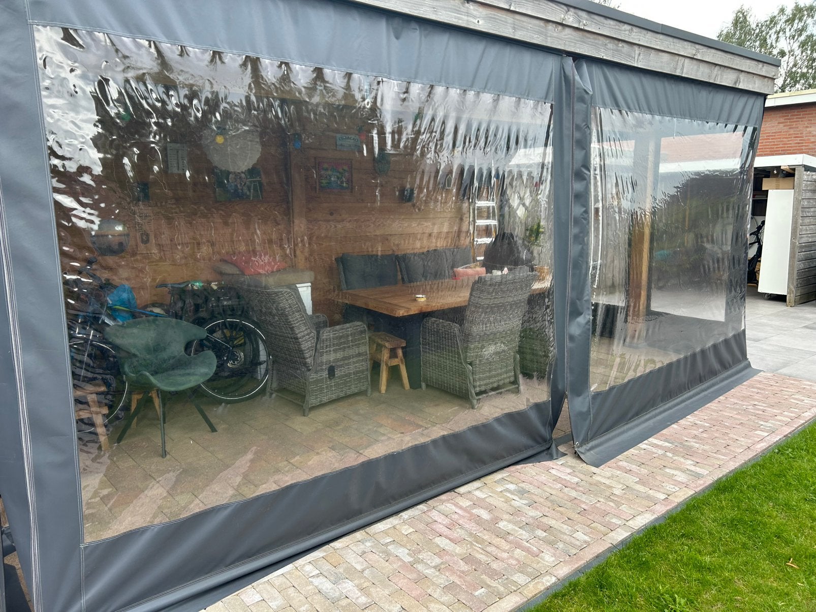 Verandazeil, Tuin en Terras, Overkappingen, Ophalen of Verzenden, Gebruikt, Tuinpaviljoen