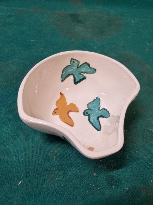 schaal met duiven leny, Ophalen of Verzenden, 'T Olde Gre-j, Info@toldegrej.nl, Endepoelstraat 20f Didam