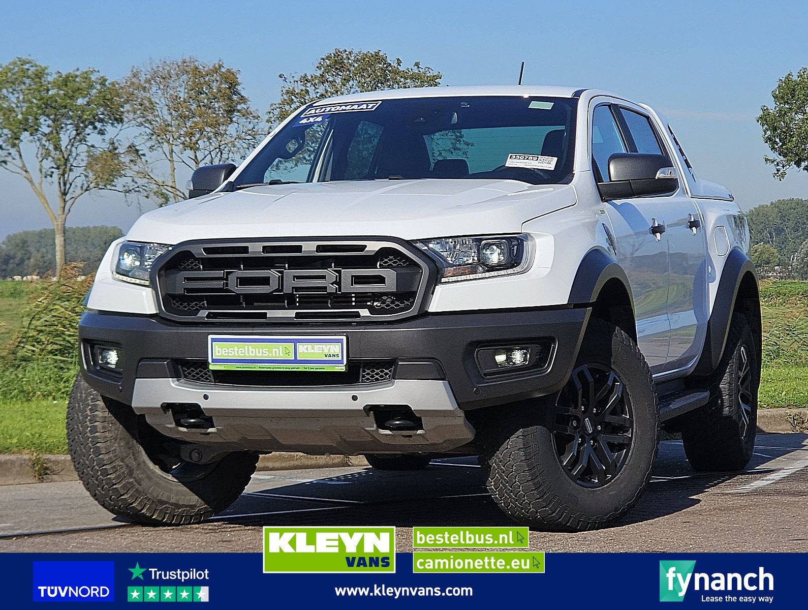 FORD RANGER 2.0 RAPTOR Automaat 4x4 SideSteps Trekhaak 1e Ei, Auto's, Automaat, Gebruikt, 2506 kg, Wit