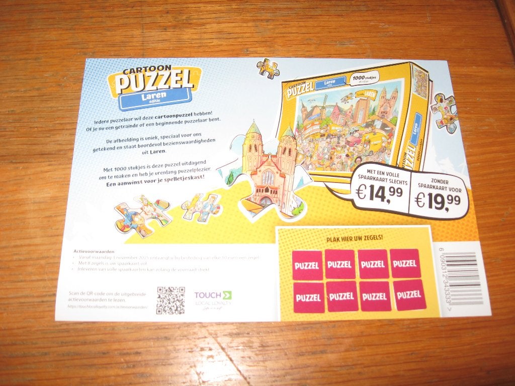 spaarkaart plus 4 zegels puzzel jumbo, Verzamelen, Supermarktacties, Jumbo, Ophalen of Verzenden